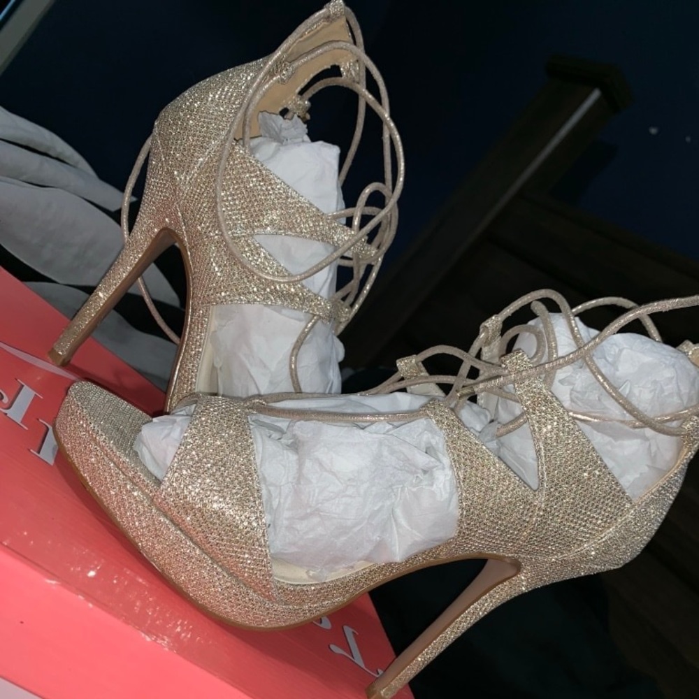 Champagne color heel